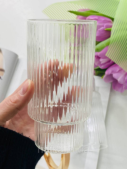 Склянка  "Босфор" 400 мл 102-493 прозора фігурна для дому та ресторану Київ - фото 1