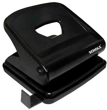 Діркопробивач металевий 25 арк. "Scholz" з лінійкою 8 см. чорний, 4318-09SCH, шт Київ