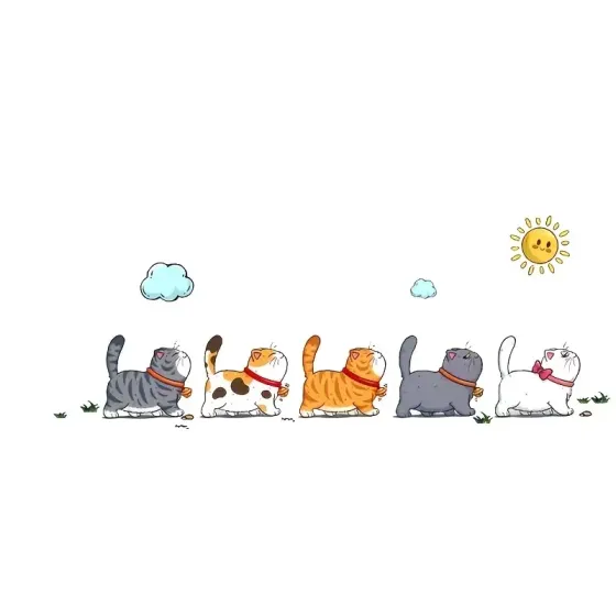 Милая наклейка с котиками на ходу для авто, ноутбука, стекла Киев