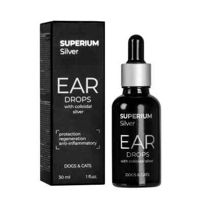 Капли для животных Superium Сильвер ушные с коллоидным серебром для кошек и собак 30 мл (9105) Винница