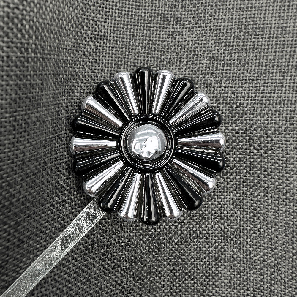 Магниты для штор и гардин Хризантема набор 2 шт Черный с серебристым (81-304) Киев - изображение 3