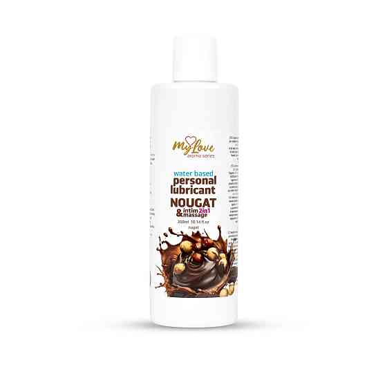 2в1 лубрикант та масажний гель - MyLove Aroma Series Intim&Massage Nougat, 300 мл Sex Aura Київ