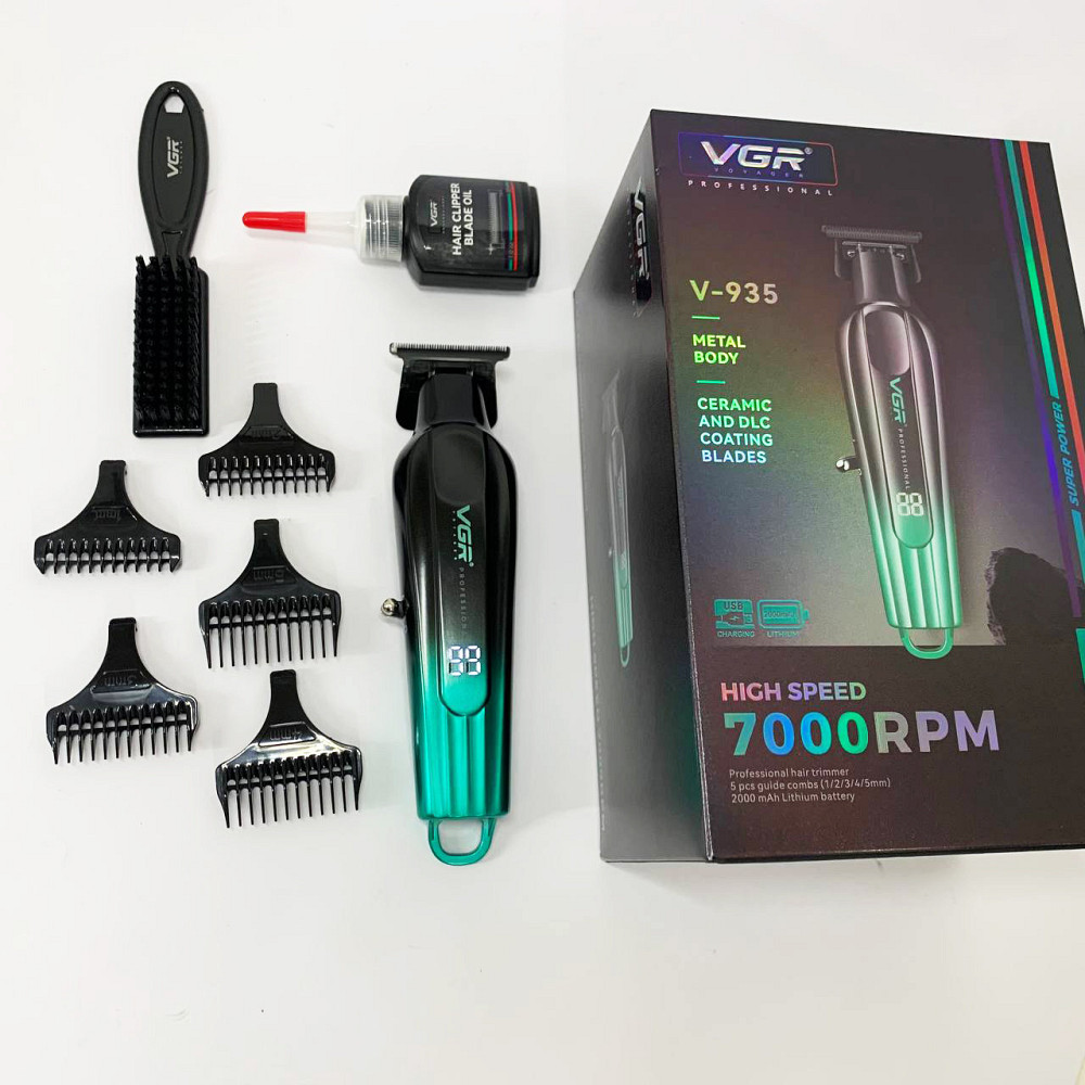 Машинка для стрижки голови, Професійний бездротовий триммер, Професійний тример для гоління FI-46 Київ - фото 9