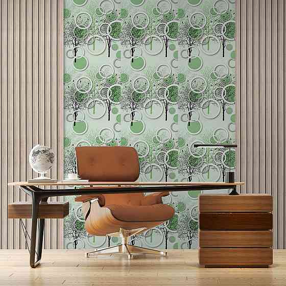 Пленка на самоклейке на бумажной основе 0,45х10м х 0,07мм Чёрные и зелёные деревья SW-00002440 Киев