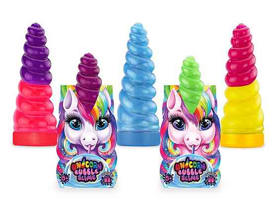 В'язка маса "Unicorn  Bubble Slime" рідкий лизун укр (14), шт Київ