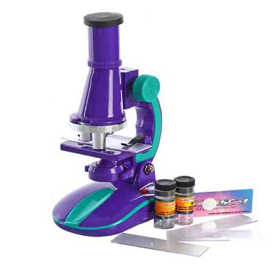 Детский микроскоп SK 0006(Violet) свет, 19,5 см, 2 пробирки, стекло Винница