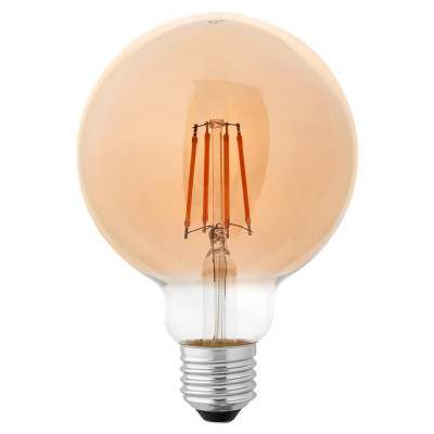 Лампочка Delux Globe G95 6Вт E27 2700К amber filament (90016727) Винница - изображение 1