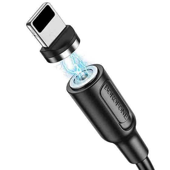 Кабель BOROFONE BX41 Amiable magnetic charging cable for Lightning 2.4A 1m Black Київ