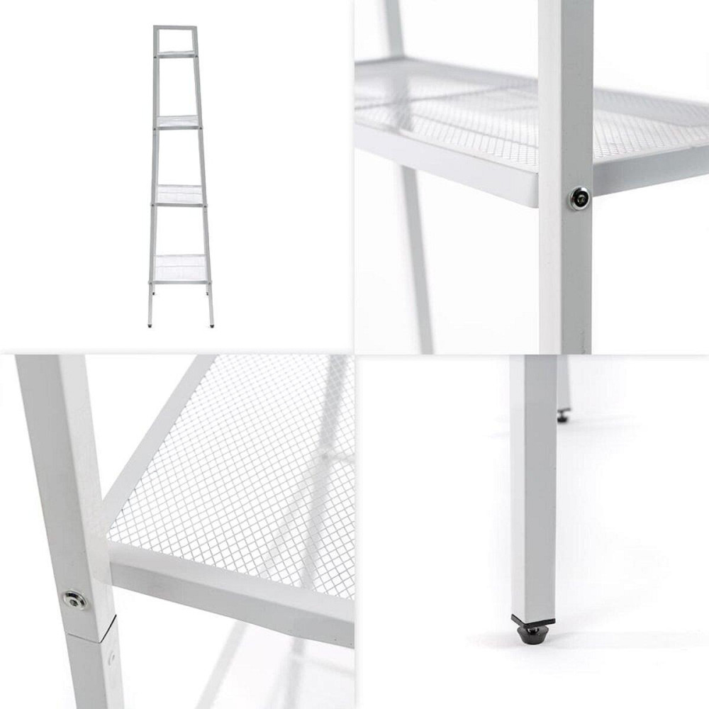 Білий металевий чотириярусний стелаж-етажерка Київ - фото 5