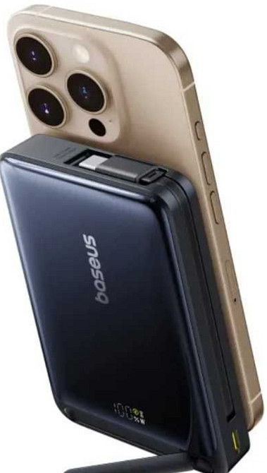 Флагман бездротовий повербанк Baseus Nomos Qi2 45W 10000 mAh MagSafe. Харьков - изображение 4