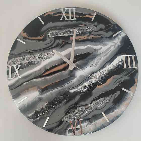Часы настенные 40 см из эпоксидной смолы ручной работы Днепр