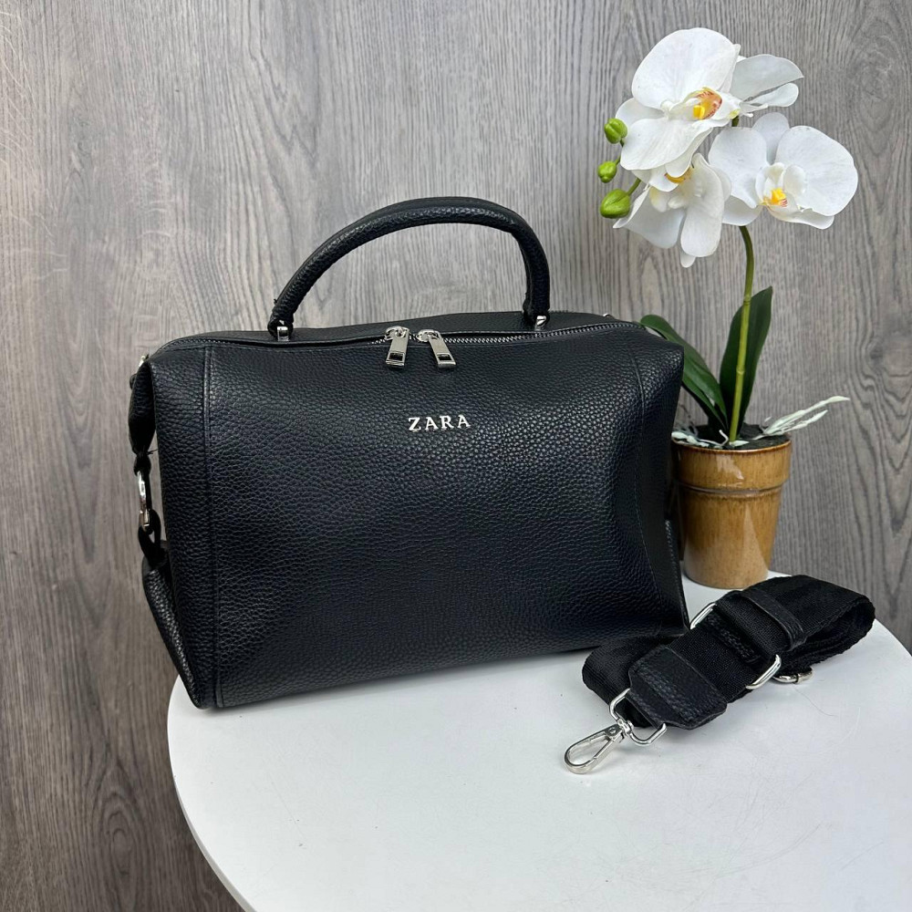 Якісна жіноча сумка стиль Зара, класична сумка Zara чорна Харків - фото 2
