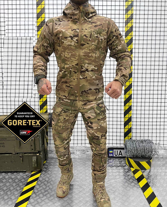 Тактический осенний костюм Softshell куртка и штаны (Мультикам) XXXXL Киев - изображение 1