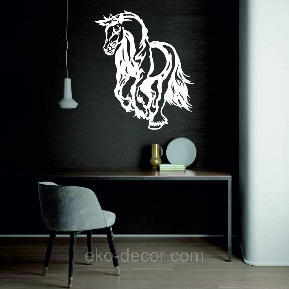 Декоративне настінне Панно «Лошадь», Декор на стіну 70*58 см, Білий Київ - фото 3