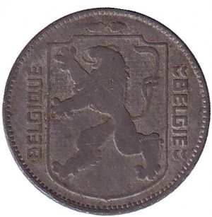 1 франк. 1943 год, Бельгия. (Belgie-Belgique) Полтава - изображение 1