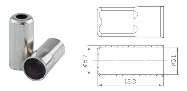 Кінечник Alligator для гальмівної сорочки латунний штампований 1 шт Бровари - фото 1