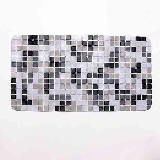 Антиковзкий килимок на присосках для ванни та душу 65×35 (см) силіконовий Сірий HP-42-47G Коломия