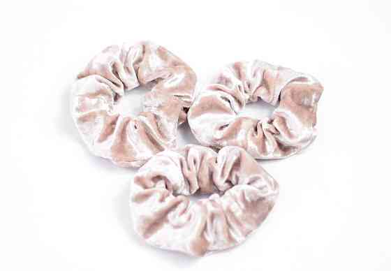 Набір гумок для волосся велюровий Бежевий Харків