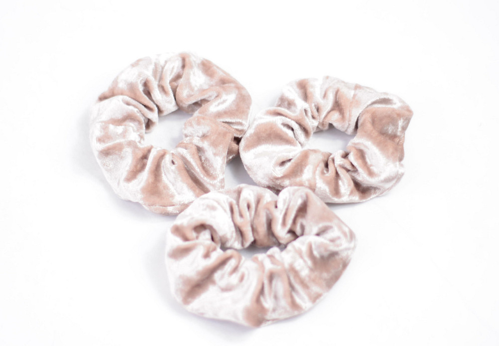 Набір гумок для волосся велюровий Бежевий Харків - фото 1