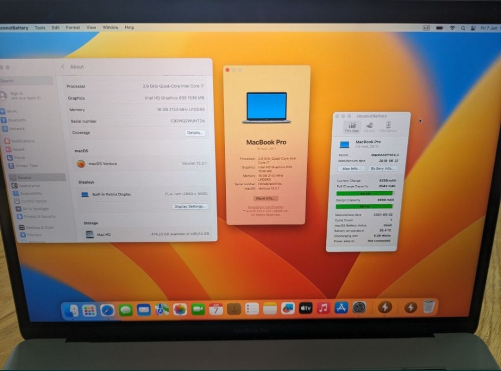 Ноутбук MacBook Pro 2017 , 15" , i7, 16/512Gb. 1 цикл! Київ - фото 7