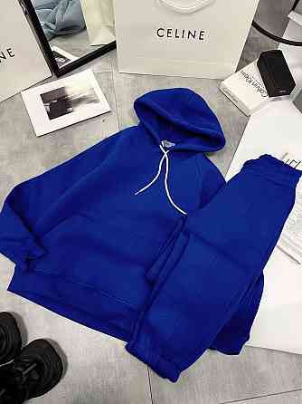 Женский утепленный костюм двойка: худи и штаны турецкая трехнить на флисе Электрик, 42/44 Одесса