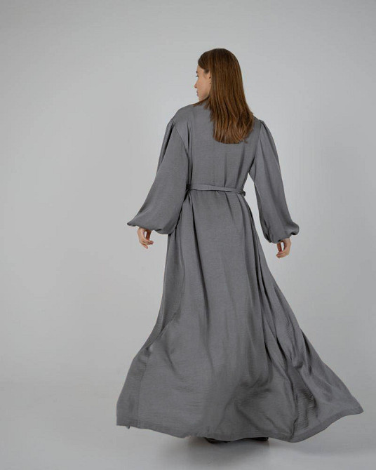 Жіночий костюм-трійка "Diana" із шліфованого льону Сірий S/M Харків - фото 6