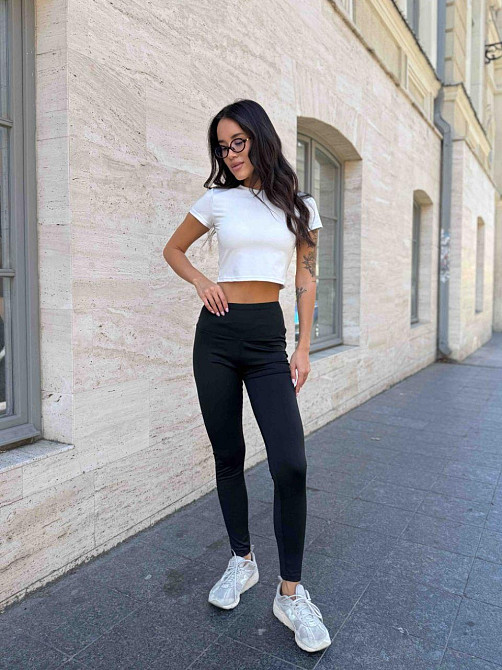 Женские базовые теплые лосины с утеплением утепленный микродайвинг Одесса - изображение 2