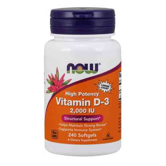 Витамин D3 NOW Vitamin D-3 2000 IU 240 softgels Луцк