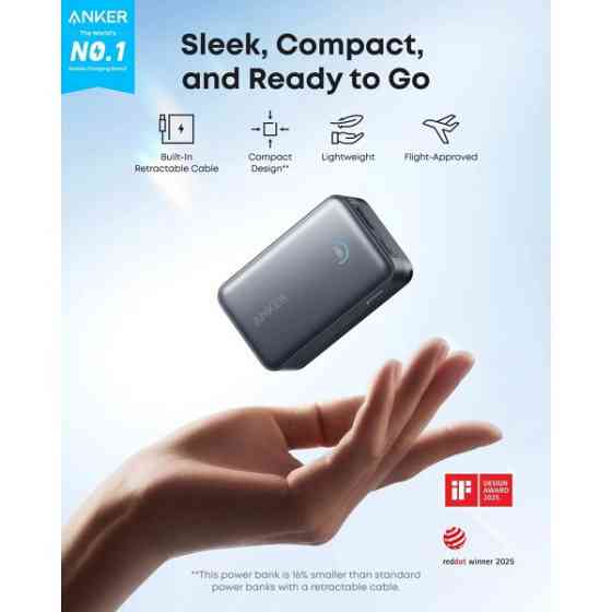 Універсальна мобільна батарея Anker Nano 10000 mAh 45 W Black (A1638H11) ( 11326 ) Харків