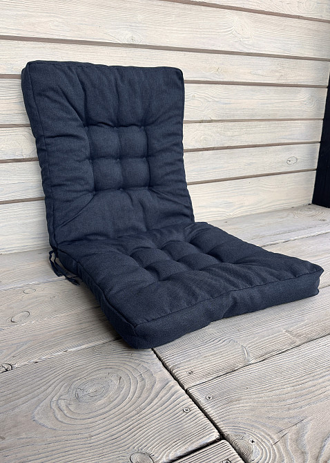 Подушка для стільців (50x120х8 см) подвійна Decorator Sawana колір темно-синій 84-143 Київ - фото 2