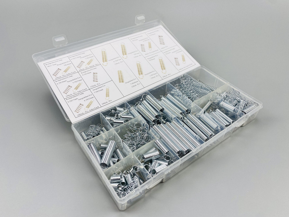 Пружинний комплект оцинковані подовжувачі та компресійна промислова пружина 16 видів 200 шт у коробці Мукачево - фото 9