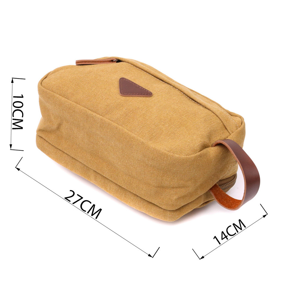 Барсетка для чоловіків на два відділення з якісного текстилю Vintage 22232 Пісочний Київ - фото 3