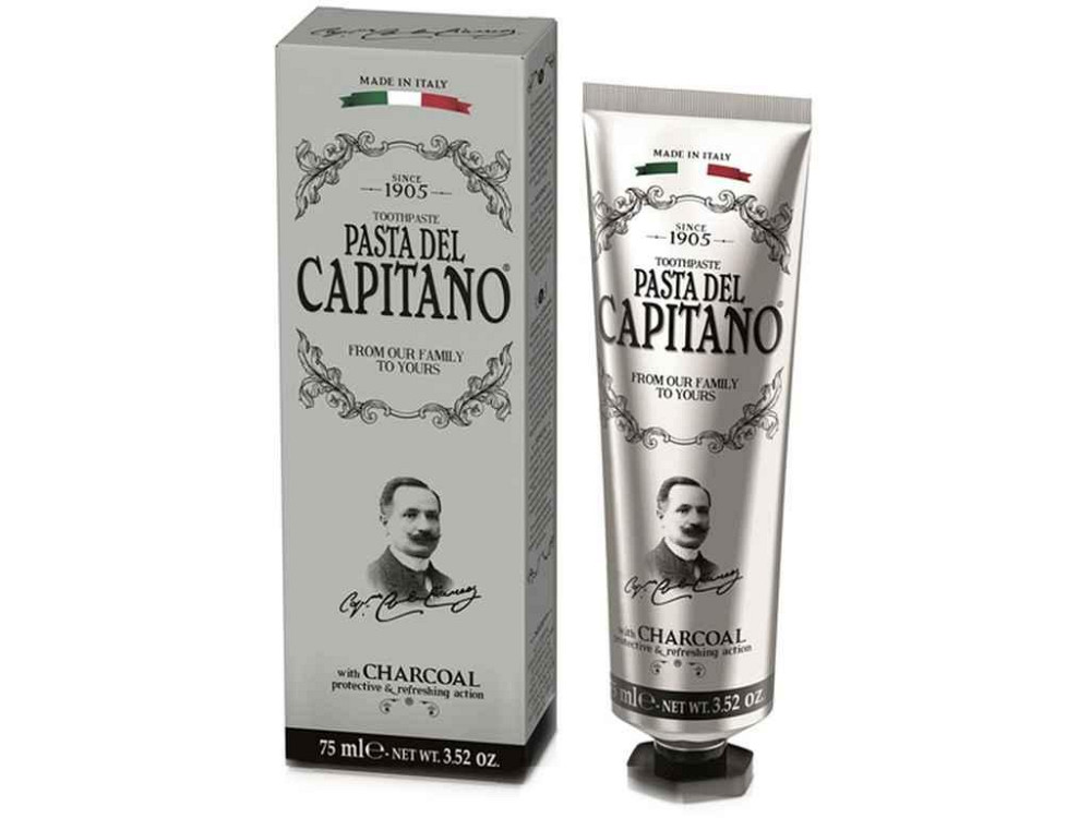 Зубная паста 75мл С углем 1905 ТМ Pasta del Capitano Киев - изображение 1