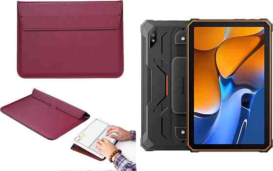 Чехол-конверт VitoCase для Blackview Active 8, 8 Pro, с функцией подставки для планшета Бордовый Киев