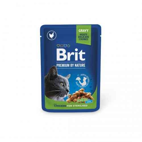 Корм влажный Brit Premium Cat Sterilised Chicken Slices pouch для стерилизованных кошек с курицей 100 г Киев