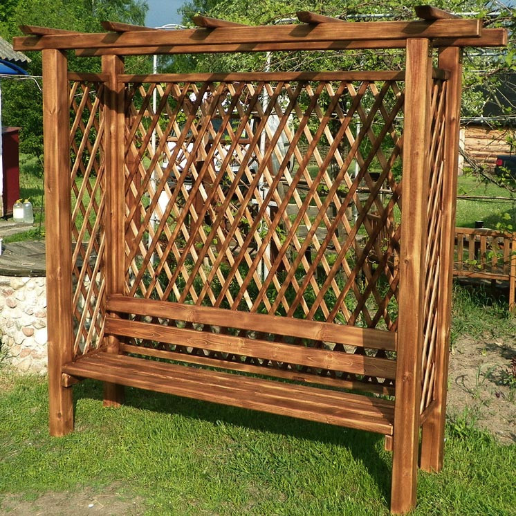 Пергола со скамейкой 