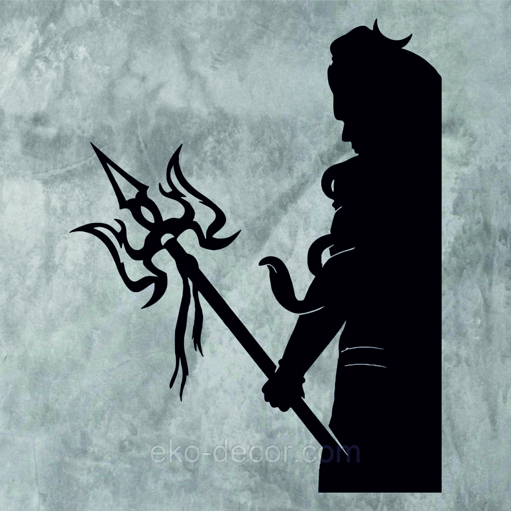 Декоративное настенное Панно «Посейдон» Декор на стену 70*54 см, Черный Киев - изображение 6