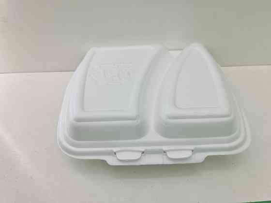 Ланчбокс зі спіненого полістиролу з кришкою (250*210*70) білий HP-2 (125 шт.) Харків