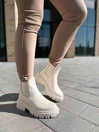 Черевики жіночі GREMMY бежеві шкіра натуральна зима висота 13 см (604/1) 35р.37р.38р. Коломыя