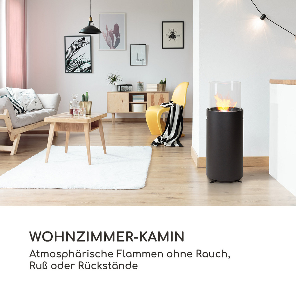 Fiamme Tamburo этаноловый камин горелка из нержавеющей стали 0,8 литра время горения 4-5 часов черный Ровно - изображение 4