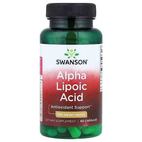 Альфа-липоевая кислота Swanson Alpha Lipoic Acid 600 mg 60 Caps Луцк