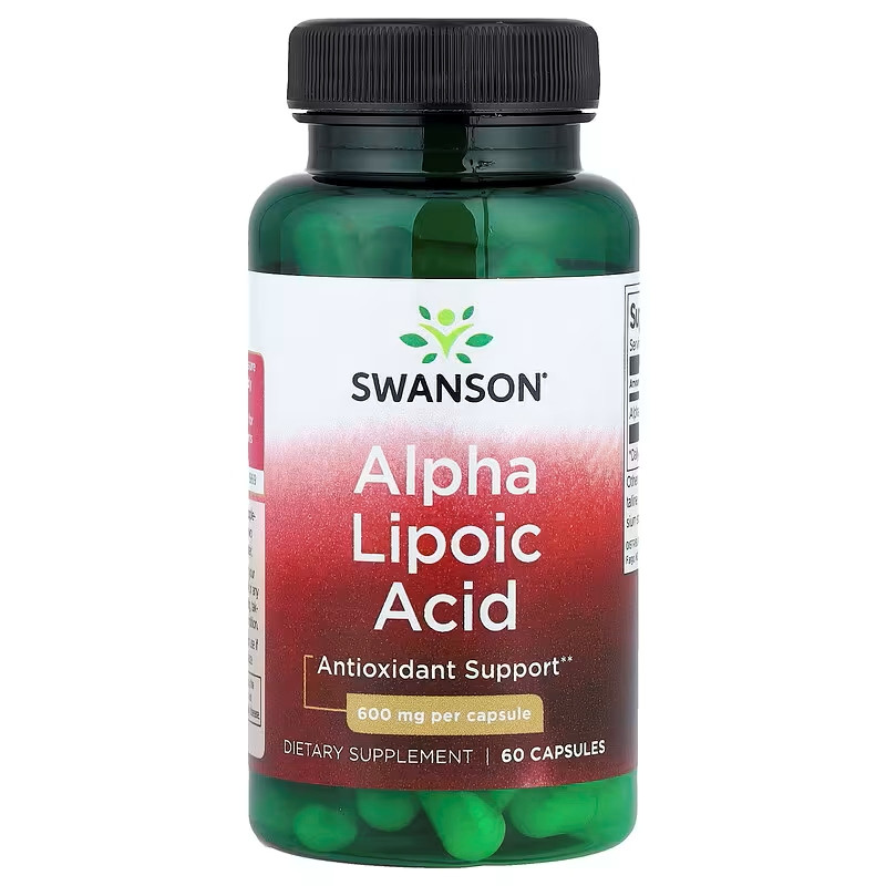 Альфа-липоевая кислота Swanson Alpha Lipoic Acid 600 mg 60 Caps Луцк - изображение 1