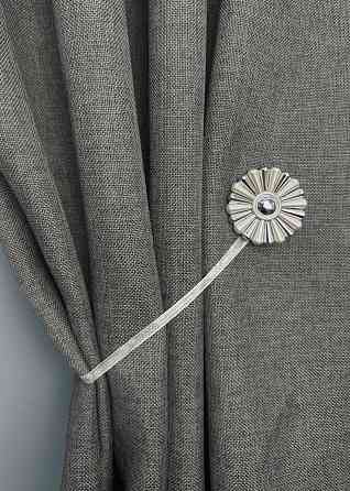 Магніти для штор і гардин Хризантема набір 2 шт Сріблястий (81-298) Київ