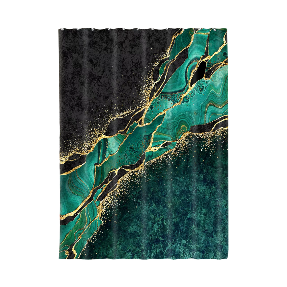 Шторка для душа и ванной комнаты с водоотталкивающим покрытием, цвет зеленый 3D-принт Каменец-Подольский - изображение 6