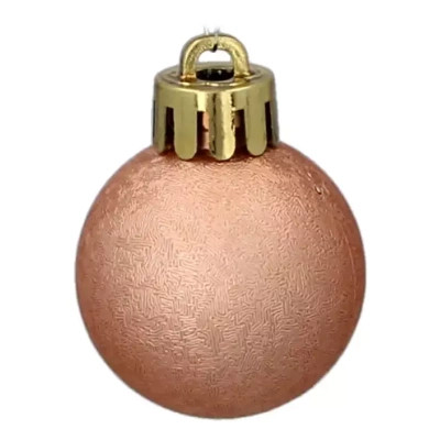 Ялинкова іграшка Chomik пластикові кульки компл. 24 шт, 3см, рожево-пудрові (5900779877153_3) Вінниця - фото 3