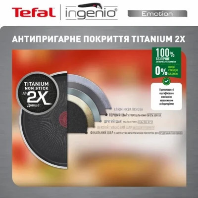 Набор сковородок Tefal Ingenio Emotion 3 предмети (L897S374) Винница - изображение 6