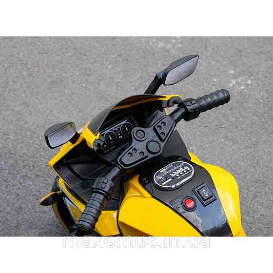 Электромотоцикл детский на аккумуляторе 3-х колесный SPOKO N-518 электрический мотоцикл для детей белый Мостиська