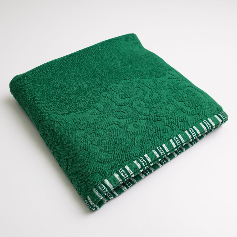 Полотенце махровое для душа с орнаментом GM Textile 70х140см 400г/м2 (Зеленый) Сумы - изображение 1