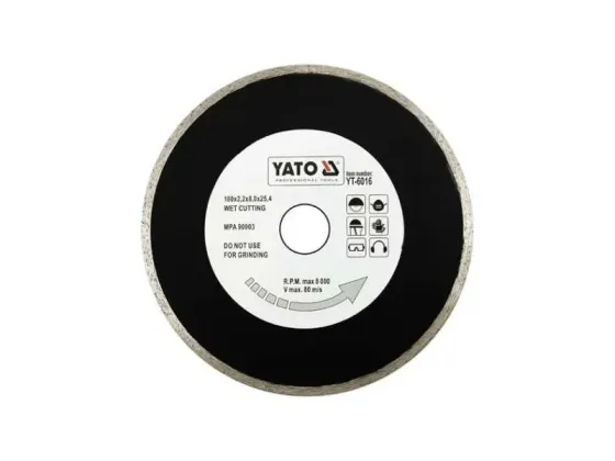 Диск відрізний алмазний суцільний 180 мм YATO YT-6016, 2.2х5.3 мм, 25.4 мм Коломия