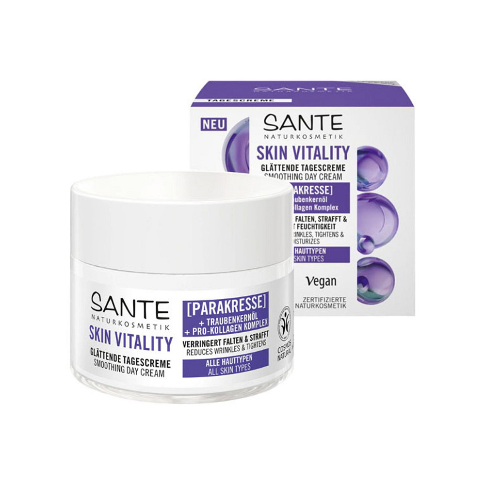 БИО-Крем для лица против морщин Skin vitality дневной разглаживающий SANTE 50 мл Киев - изображение 1